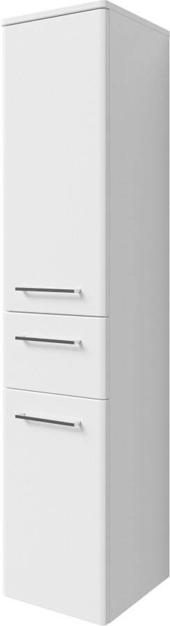 Saphir Halfhoge kast Quickset 316 Badkamermeubel 30 cm breed 2 deuren 1 lade Badkamer-halfhoge kast inclusief deurdemper grepen in glanzend chroom