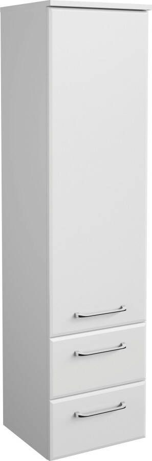 Saphir Halfhoge kast Quickset badkamermeubel 35 cm breed 1 deur 2 laden 2 planken Badkamer-halfhoge kast inclusief deurdemper grepen in glanzend chroom - Foto 5