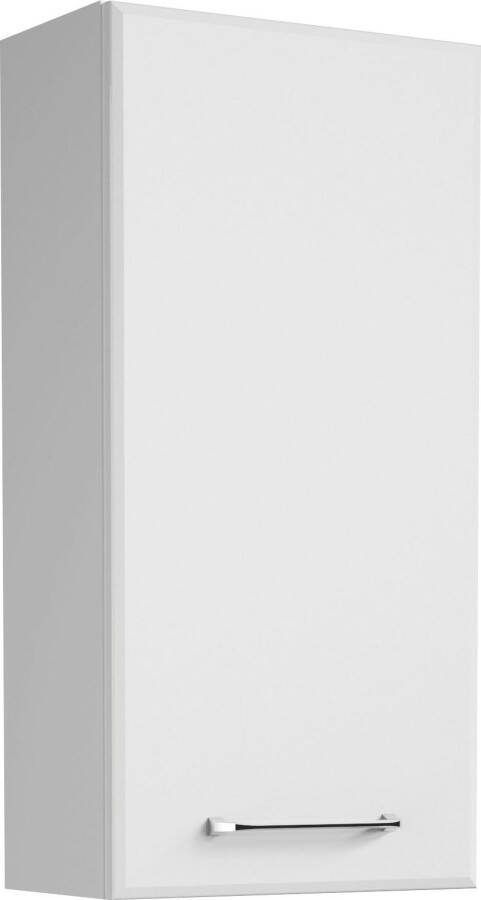 Saphir Hangend kastje Quickset wand-badkast 35 cm breed met 1 deur 2 legplanken Badkamer-hangend kastje inclusief deurdemper grepen in glanzend chroom