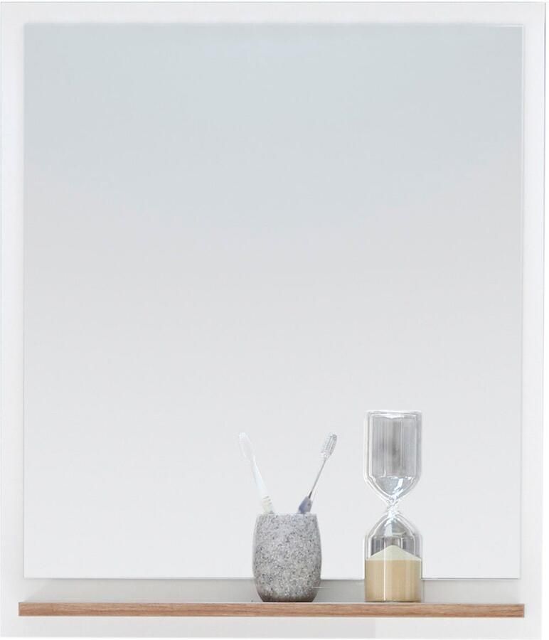 Saphir Badkamerserie Quickset 2-delig wastafelonderkast met led-spiegel Wastafelmeubel inclusief deurdemper 60 5 cm breed 1 deur opzij legplanken (3-delig) - Foto 2