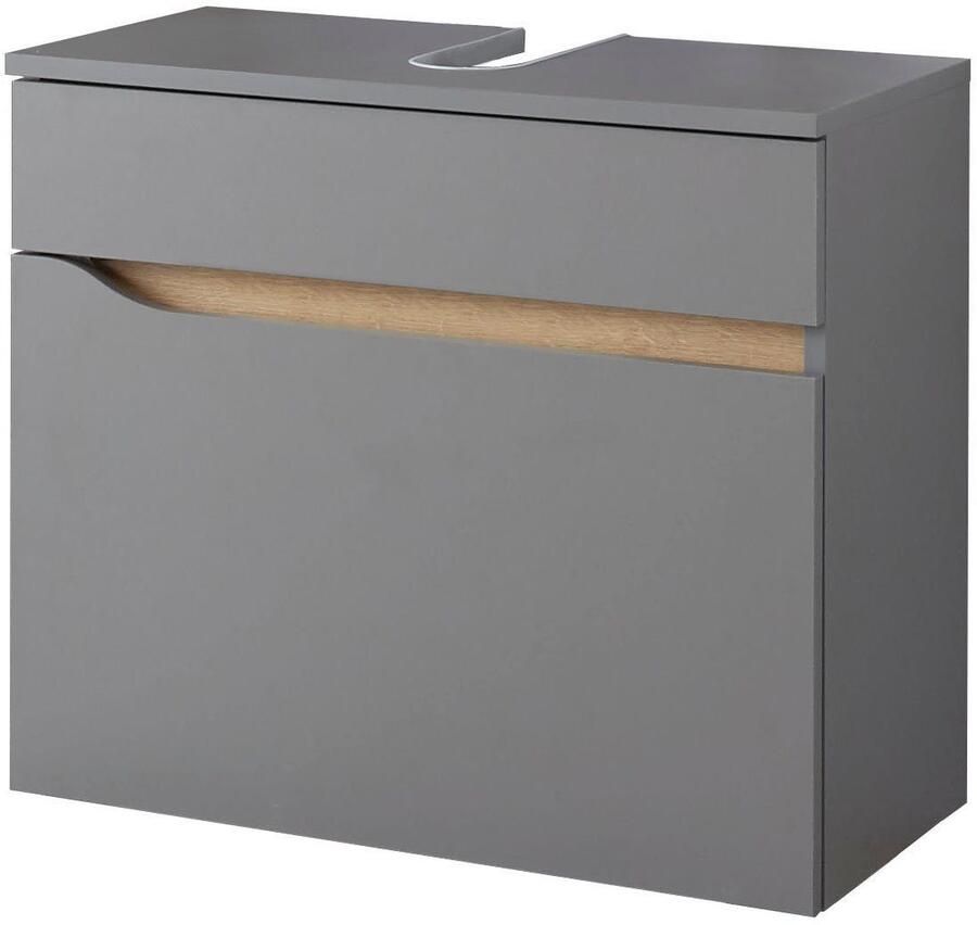 Saphir Badkamerserie Quickset 2-delig wastafelonderkast met led-spiegel Wastafel 70 cm breed zonder wastafel 1 lade badset (2-delig)