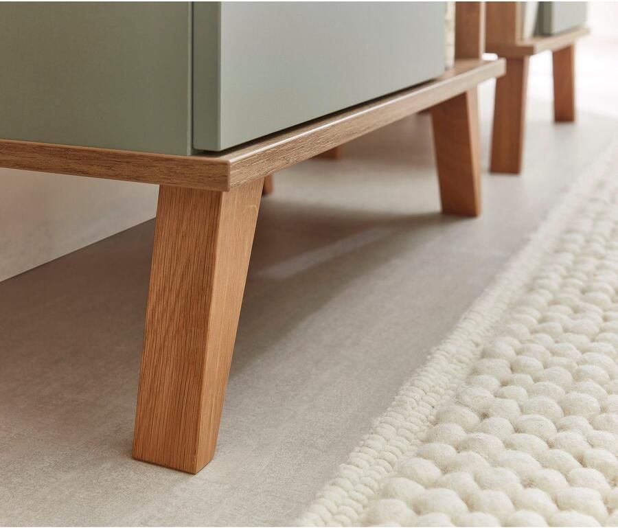 Saphir Halfhoge kast Quickset badkamermeubel 50 5 cm breed 1 deur zijplanken Badkamer-halfhoge kast inclusief deurdemper grepen in hout - Foto 4