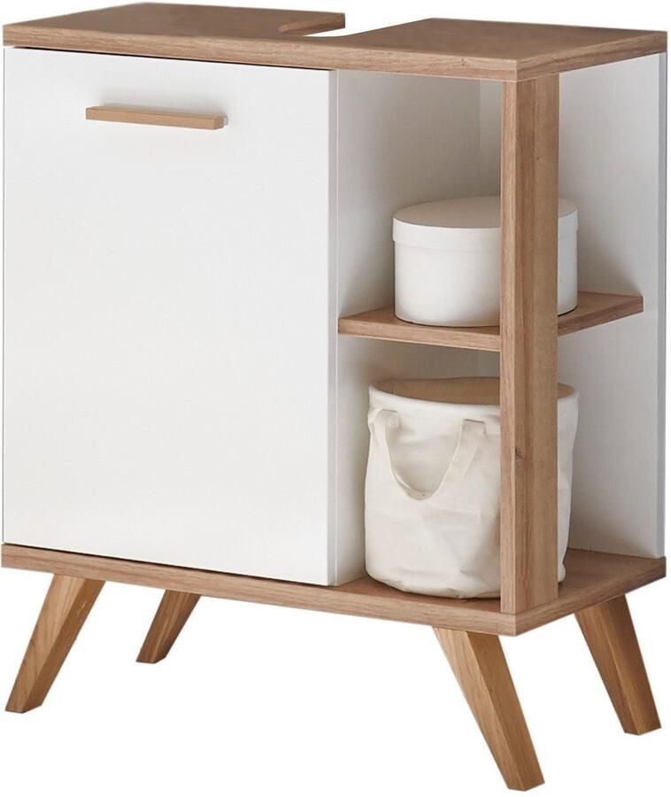 Saphir Badkamerserie Quickset 2-delig wastafelonderkast met led-spiegelkast Wasplaats incl. deurdemper 3 deuren 2 legplanken zijplanken (2-delig) - Foto 3
