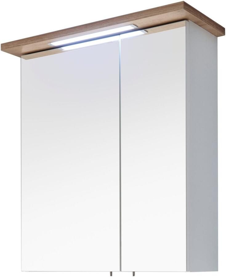 Saphir Badkamerserie Quickset 4-delig wastafelonderkast met led-spiegelkast Onderkast hangkast incl. deurdempers 5 deuren 1 lade (4-delig) - Foto 3