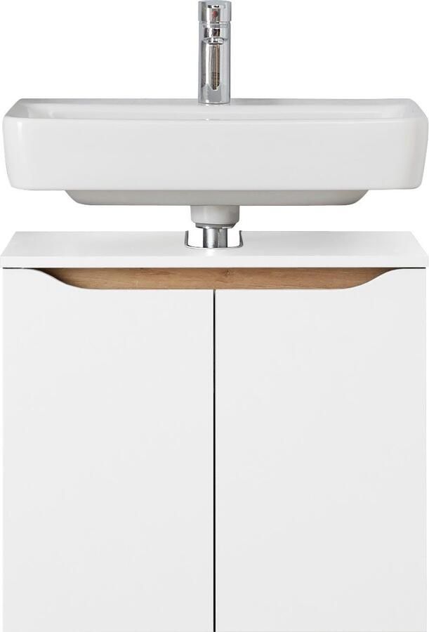 Saphir Badkamerserie Quickset 5-delig wastafelonderkast met led-spiegelkast Onderkast hangkast middelgrote kast incl. deurdemper 9 deuren (11-delig) - Foto 9