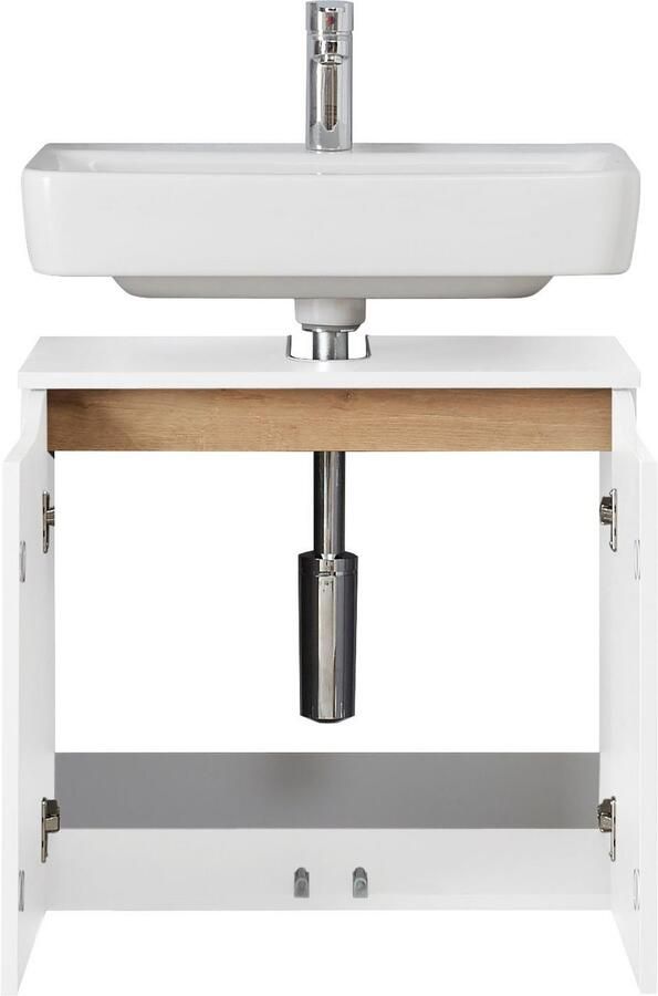 Saphir Badkamerserie Quickset 3-delig wastafelonderkast met led-spiegelkast Onderkast inclusief deurdemper 6 deuren 1 open vak badkameraccessoireset (7-delig) - Foto 6