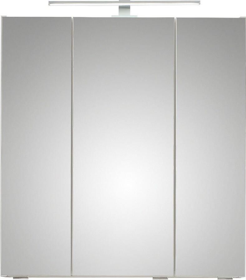 Saphir Badkamerserie Quickset 5-delig wastafelonderkast met led-spiegelkast Onderkast hangkast middelgrote kast incl. deurdemper 9 deuren (11-delig) - Foto 2