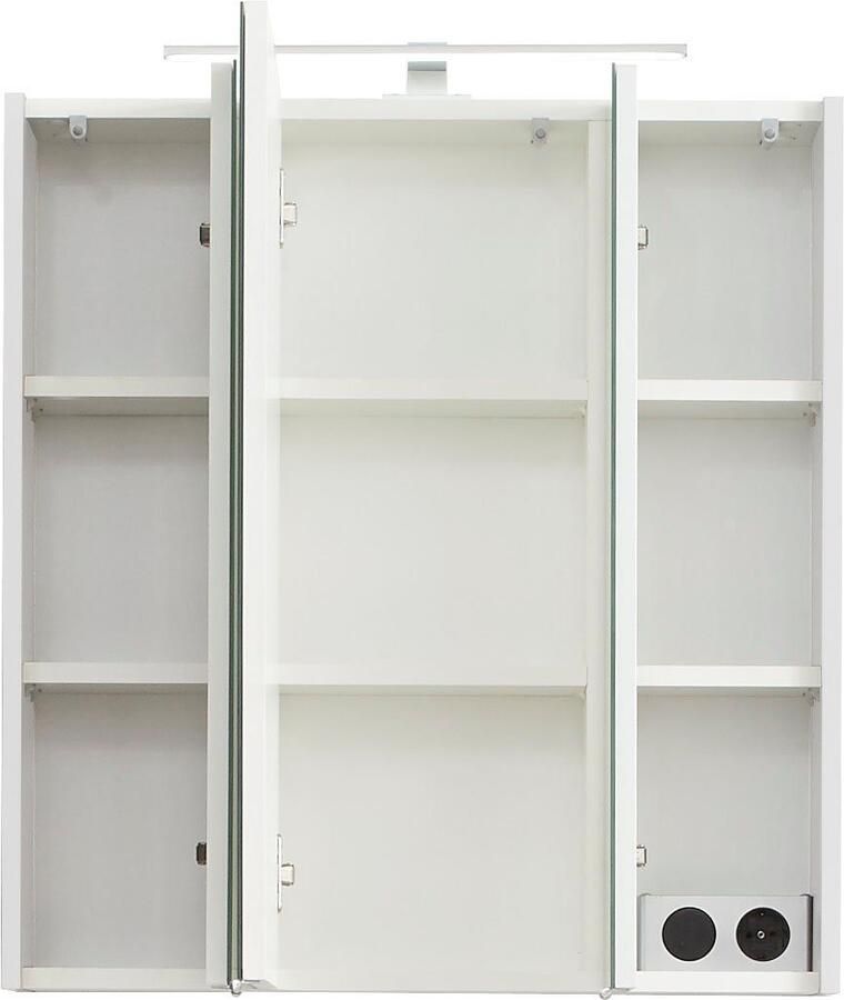Saphir Badkamerserie Quickset 5-delig wastafelonderkast met led-spiegelkast Onderkast hangkast middelgrote kast incl. deurdemper 9 deuren (11-delig) - Foto 3