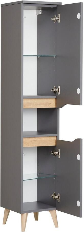 Saphir Badkamerserie Quickset 3-delig wastafelonderkast met led-spiegel met halfhoge kast inclusief deurdemper 4 deuren 1 nis badkameraccessoireset (3-delig) - Foto 15