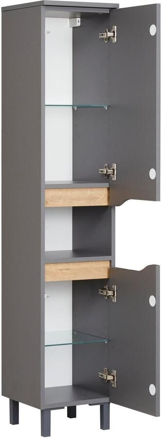 Saphir Badkamerserie Quickset 3-delig wastafelonderkast met led-spiegel met halfhoge kast inclusief deurdemper 4 deuren 1 nis badkameraccessoireset (3-delig) - Foto 14