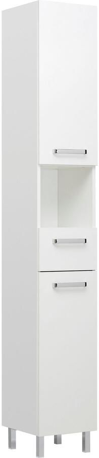 Saphir Badkamerserie Quickset 3-delig wastafelonderkast met led-spiegelkast Wastafel met hoge kast 7 deuren 1 lade incl. deurdemper (3-delig) - Foto 5