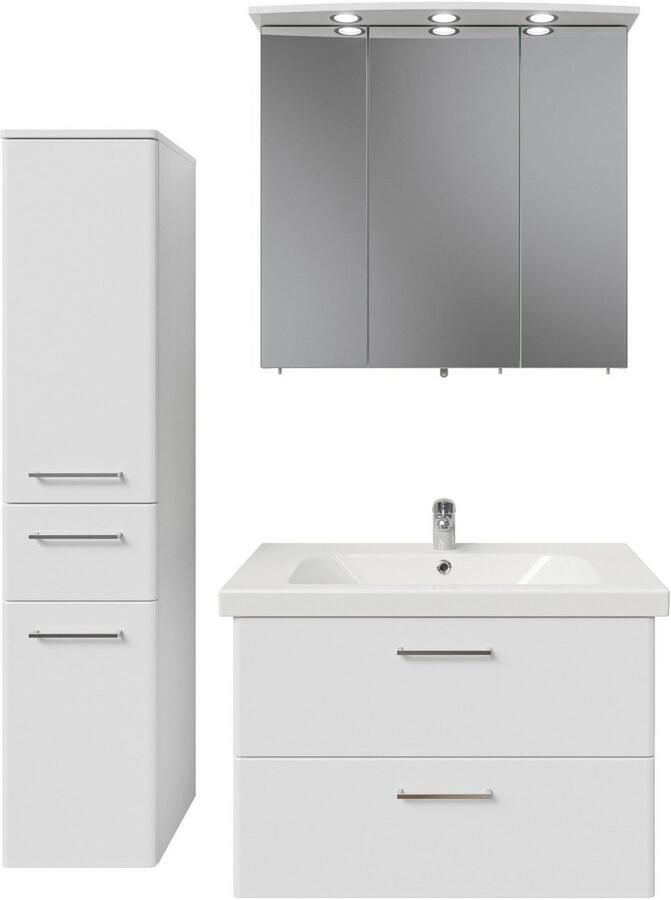 Saphir Badkamerserie Quickset 316 3-delig keramieken wastafel met led-spiegelkast (4-delig) - Foto 7