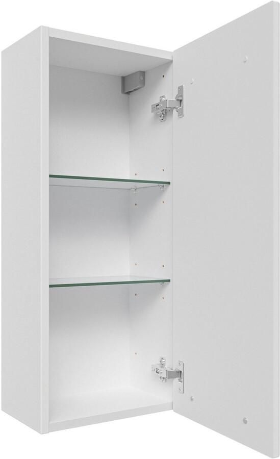 Saphir Badkamerserie Quickset 316 4-delig keramieken wastafel met led-spiegelkast met onderkast hangend kastje 5 deuren 1 klep inclusief deurdemper (5-delig) - Foto 13