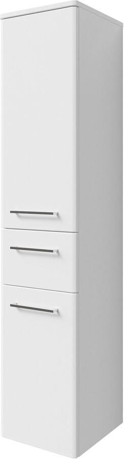 Saphir Badkamerserie Quickset 316 5-delig keramieken wastafel met led-spiegelkast Halfhoge kast onderkast hangend kastje 7 deuren inclusief deurdemper (6-delig) - Foto 16