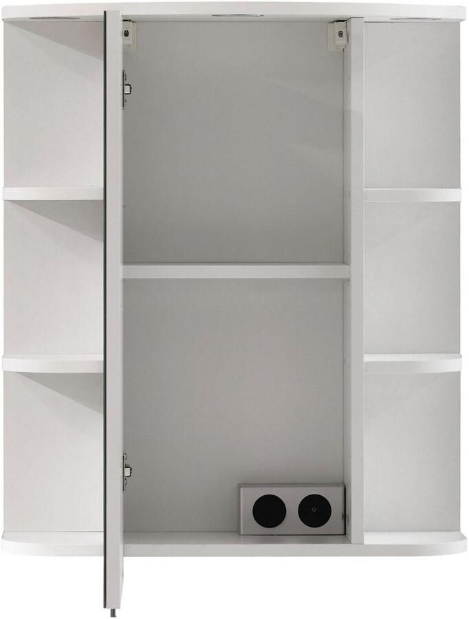 Saphir Badkamerserie Quickset 335 2-delig wastafelonderkast met led-spiegelkast (2-delig)