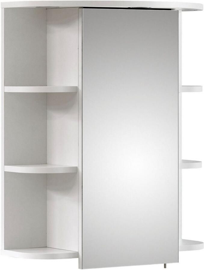 Saphir Badkamerserie Quickset 335 5-delig wastafelonderkast met led-spiegelkast Hoge kast onderkast hangend kastje inclusief deurdemper 7 deuren (5-delig) - Foto 3