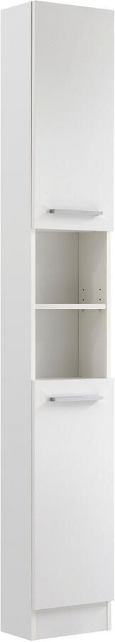 Saphir Badkamerserie Quickset 335 5-delig wastafelonderkast met led-spiegelkast Hoge kast onderkast hangend kastje inclusief deurdemper 7 deuren (5-delig) - Foto 13