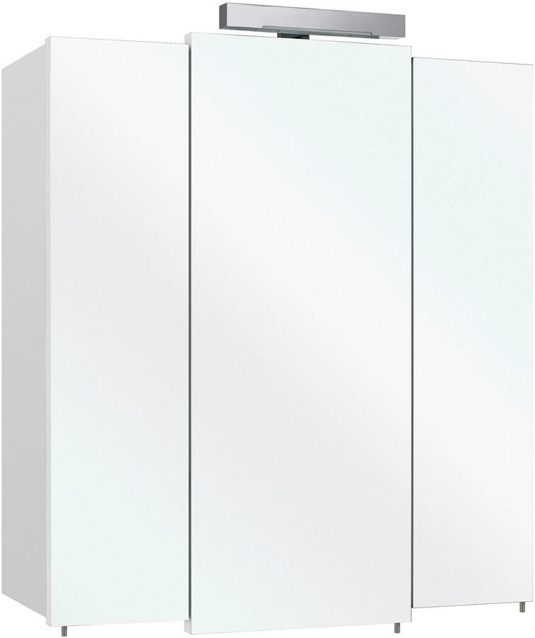 Saphir Badkamerserie Quickset 335 7-delig wastafelonderkast met led-spiegelkast Hoge kast onderkasten hangende kasten inclusief deurdemper 13 deuren (7-delig)