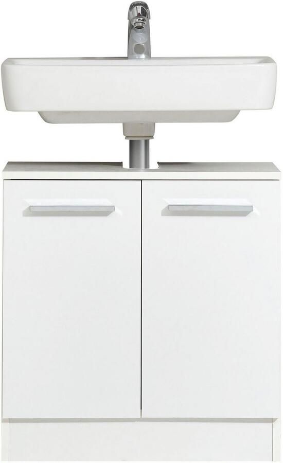 Saphir Badkamerserie Quickset 335 7-delig wastafelonderkast met led-spiegelkast Hoge kast onderkasten hangende kasten inclusief deurdemper 13 deuren (7-delig) - Foto 10