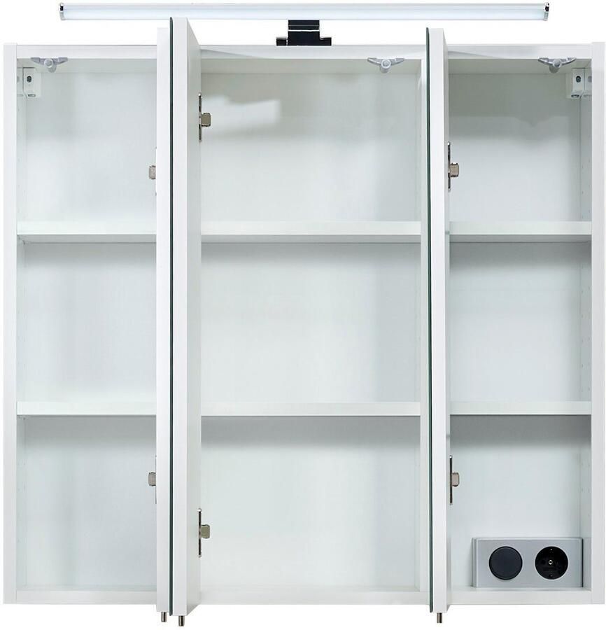Saphir Badkamerserie Quickset 360 3-delig keramieken opzetwasbak met led-spiegelkast (5-delig) - Foto 4