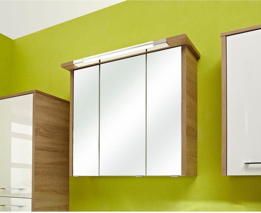 Saphir Badkamerserie Quickset 382 4-delig keramieken wastafelonderkast met led-spiegelkast (5-delig) - Foto 7