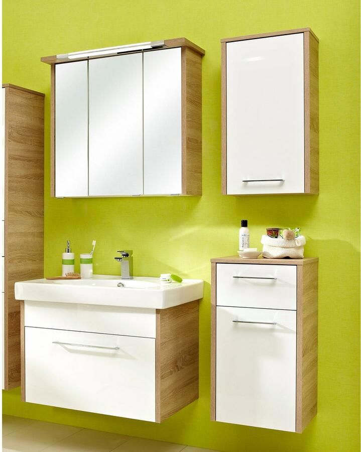 Saphir Badkamerserie Quickset 382 4-delig keramieken wastafelonderkast met led-spiegelkast (5-delig) - Foto 8