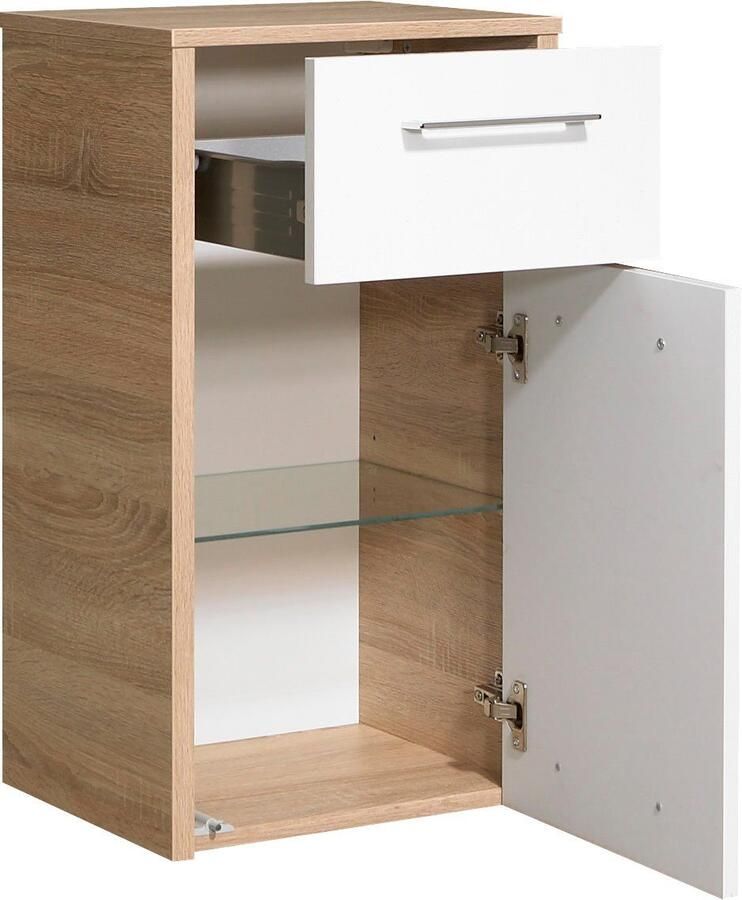 Saphir Badkamerserie Quickset 382 4-delig keramieken wastafelonderkast met led-spiegelkast (5-delig) - Foto 5