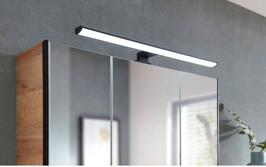 Saphir Badkamerserie Quickset 395 3-delig keramieken wastafel met led-spiegelkast Halfhoge kast inclusief deurdemper 5 deuren 3 laden badkameraccessoire-set (5-delig) - Foto 15