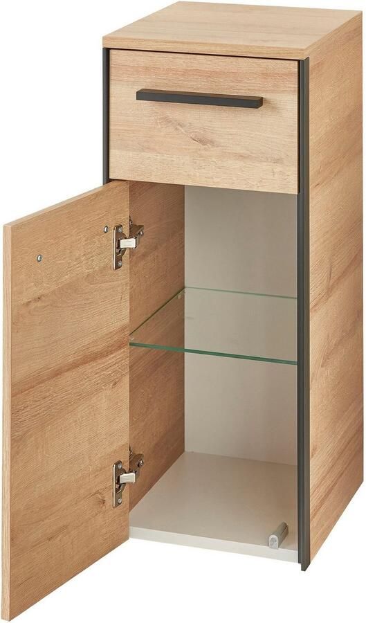 Saphir Badkamerserie Quickset 395 5-delig wastafelonderkast met led-spiegelkast Onderkast hangend kastje halfhoge kast inclusief deurdemper 7 deuren (6-delig) - Foto 18