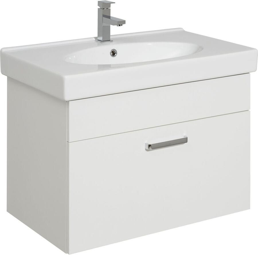 Saphir Badkamerserie Quickset 4-delig keramieken wastafelonderkast met led-spiegelkast (5-delig) - Foto 2
