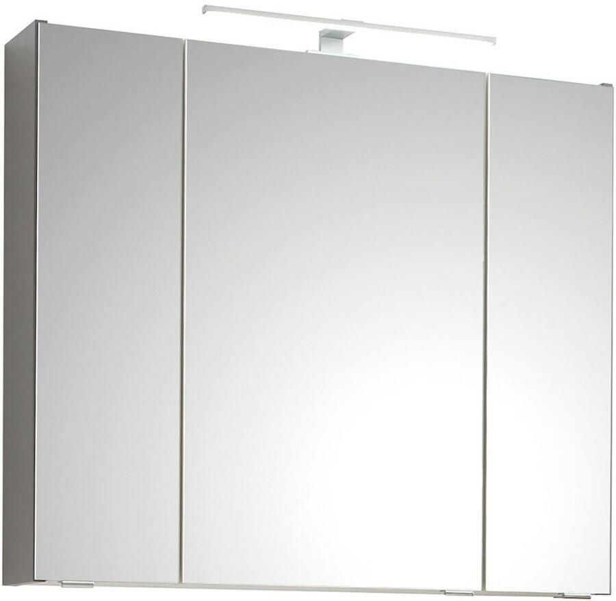 Saphir Badkamerserie Quickset 5-delig keramische wastafel en LED-spiegelkast Halfhoge kast onderkast hangend kastje inclusief deurdemper 7 deuren (7-delig) - Foto 3