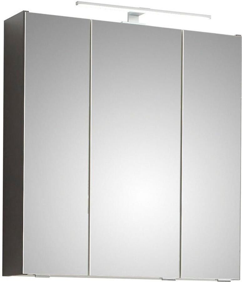 Saphir Badkamerserie Quickset 5-delig wastafelonderkast met led-spiegelkast Halfhoge kast onderkast hangkast incl. deurdemper 9 deuren (6-delig) - Foto 4