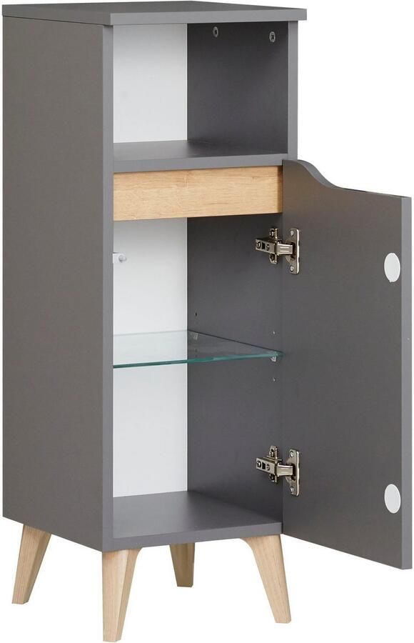 Saphir Badkamerserie Quickset 5-delig wastafelonderkast met led-spiegelkast Hoge kast onderkast hangend kastje inclusief deurdemper 9 deuren (5-delig) - Foto 12