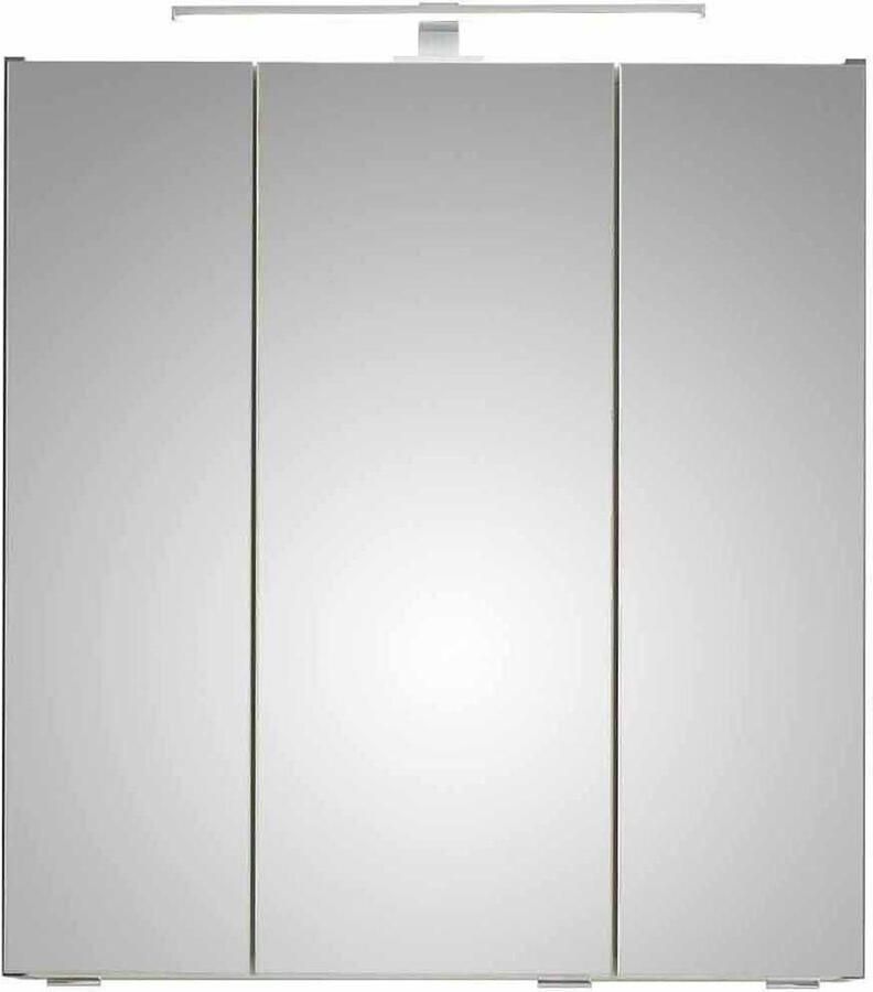 Saphir Badkamerserie Quickset 5-delig wastafelonderkast met led-spiegelkast Hoge kast onderkast hangend kastje inclusief deurdemper 9 deuren (5-delig)