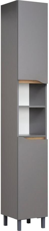 Saphir Badkamerserie Quickset 5-delig wastafelonderkast met led-spiegelkast Hoge kast onderkast hangend kastje inclusief deurdemper 9 deuren (5-delig) - Foto 20