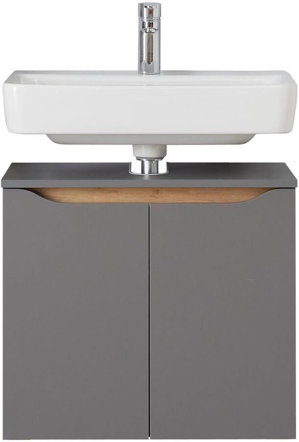 Saphir Badkamerserie Quickset 5-delig wastafelonderkast met led-spiegelkast Hoge kast onderkast hangend kastje inclusief deurdemper 9 deuren (5-delig) - Foto 9