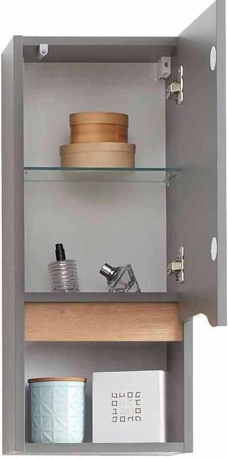 Saphir Badkamerserie Quickset 5-delig wastafelonderkast met led-spiegelkast Hoge kast onderkast hangend kastje inclusief deurdemper 9 deuren (5-delig) - Foto 15