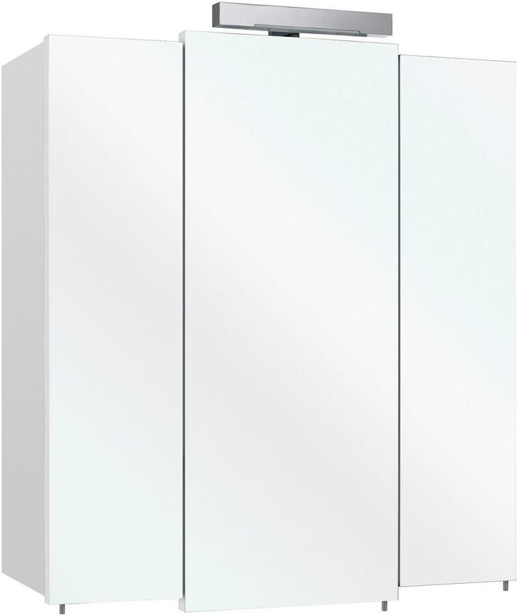 Saphir Badkamerserie Quickset 5-delig wastafelonderkast met led-spiegelkast met hoge kast onderkast hangend kastje 9 deuren inclusief deurdemper (complete set 5-delig) - Foto 4