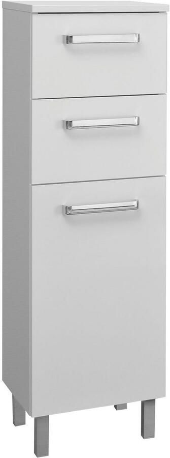 Saphir Badkamerserie Quickset 5-delig wastafelonderkast met led-spiegelkast met hoge kast onderkast hangend kastje 9 deuren inclusief deurdemper (complete set 5-delig) - Foto 8