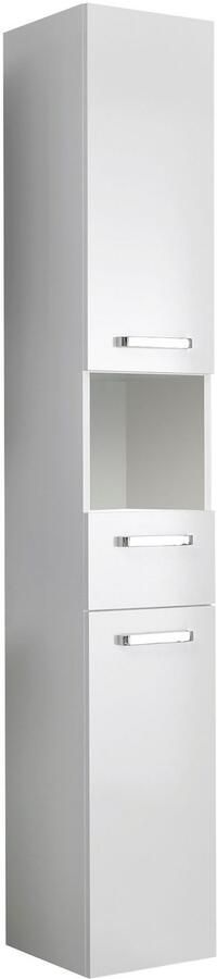 Saphir Badkamerserie Quickset 5-delig wastafelonderkast met led-spiegelkast met hoge kast onderkast hangend kastje 9 deuren inclusief deurdemper (complete set 5-delig) - Foto 8