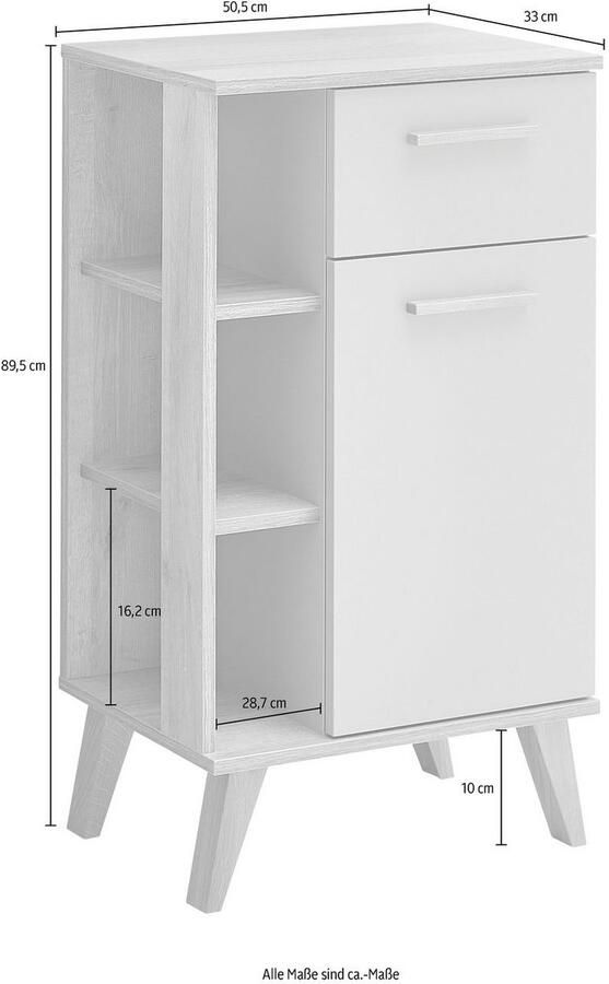 Saphir Badkamerserie Quickset 5-delig wastafelonderkast met led-spiegelkast Onderkast hangend kastje halfhoge kast inclusief deurdemper 6 deuren (5-delig) - Foto 11