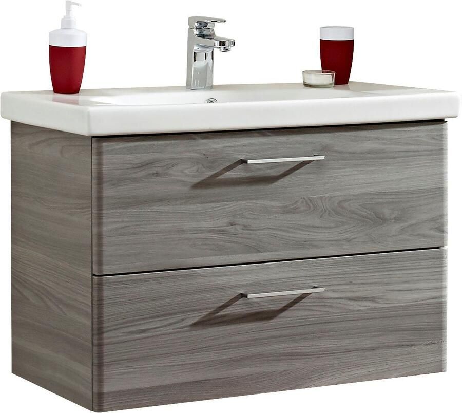 Saphir Badkamerserie Quickset 916 Keramische wastafel en Onderkast 82 cm breed (1 stuk) - Foto 3
