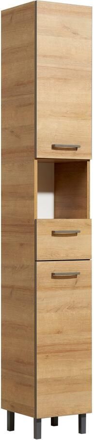 Saphir Badkamerserie Quickset 919 5-delig wastafelonderkast met led-spiegel Hoge kast onderkast hangend kastje inclusief deurdemper 6 deuren (5-delig) - Foto 13