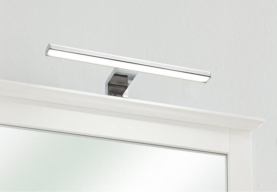 Saphir Badkamerserie Quickset 928 3-delig wastafelonderkast met led-spiegel Hoge kast 4 deuren nis 3 planken glanzend wit badkameraccessoire-set (4-delig) - Foto 5