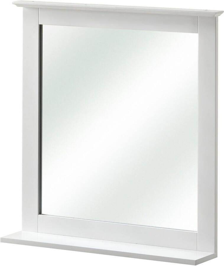 Saphir Badkamerserie Quickset 928 2-delig wastafelonderkast met spiegel Wastafel 60 cm breed 2 deuren landhuisstijl knopgrepen wit glans (2-delig) - Foto 3