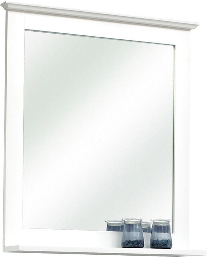 Saphir Badkamerserie Quickset 928 3-delig wastafelonderkast met led-spiegel Hoge kast 4 deuren nis 3 planken glanzend wit badkameraccessoire-set (4-delig) - Foto 4