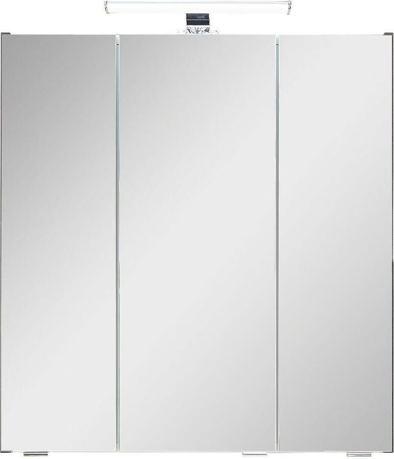 Saphir Badkamerserie Quickset 945 2-delig wastafelonderkast met led-spiegelkast Wastafel 65 cm breed 5 deuren 6 legplanken incl. deurdemper (2-delig) - Foto 6