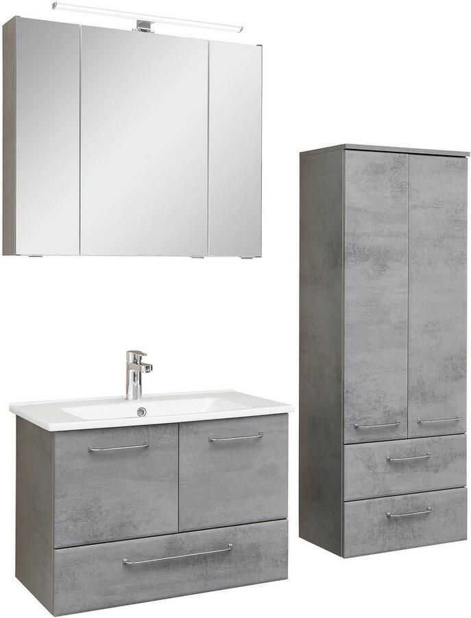 Saphir Badkamerserie Quickset 945 3-delig keramieken wastafelonderkast met led-spiegelkast (4-delig) - Foto 16