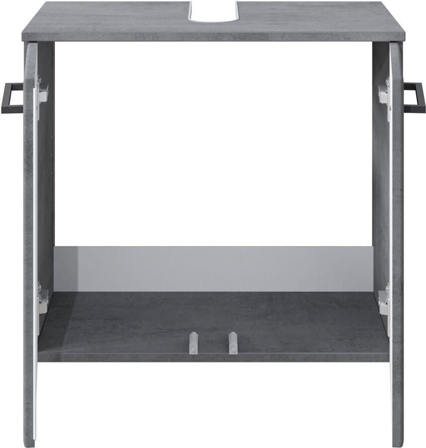 Saphir Badkamerserie Quickset 945 2-delig wastafelonderkast met led-spiegelkast Wastafel 65 cm breed 5 deuren 6 legplanken incl. deurdemper (2-delig) - Foto 4