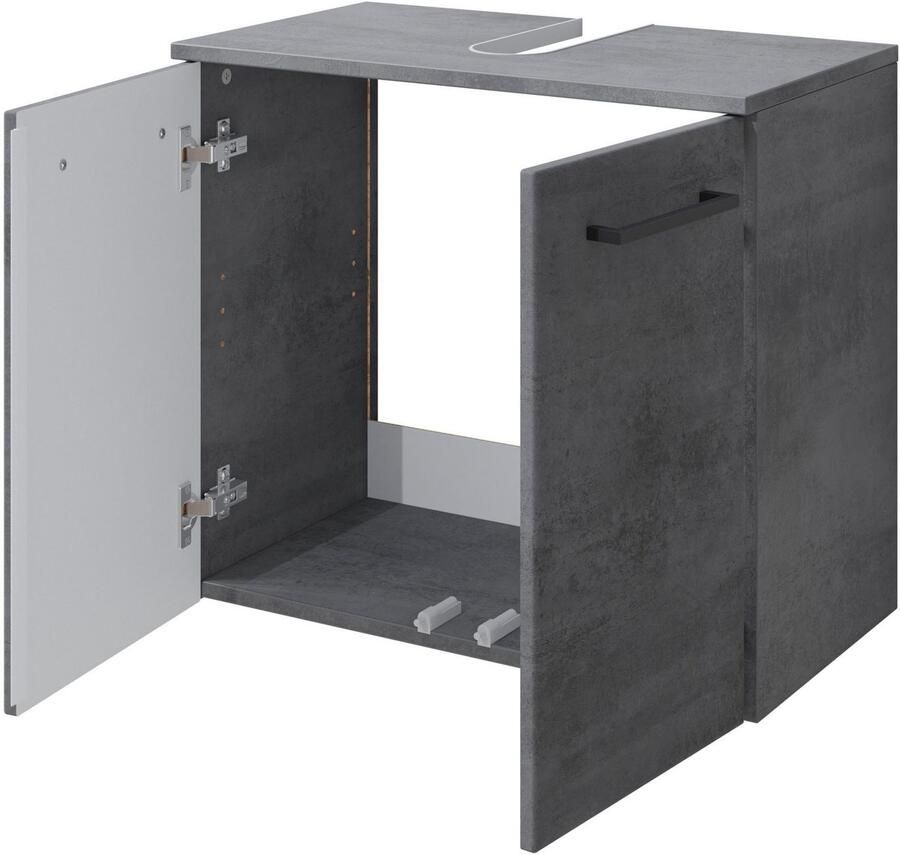 Saphir Badkamerserie Quickset 945 2-delig wastafelonderkast met led-spiegelkast Wastafel 65 cm breed 5 deuren 6 legplanken incl. deurdemper (2-delig) - Foto 5